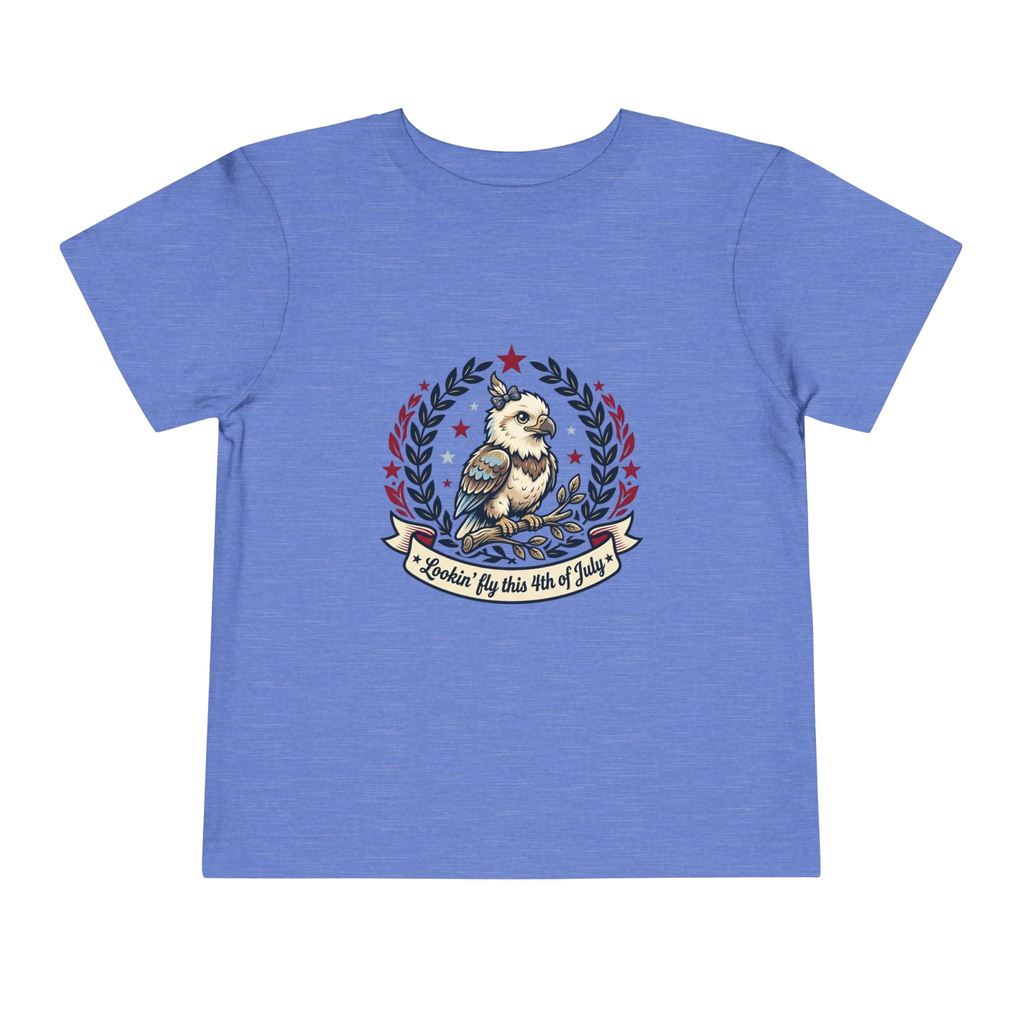 Toddler Tee — Patriotic Baby Eagle Graphic "Lookin' Fly this 4th of July"