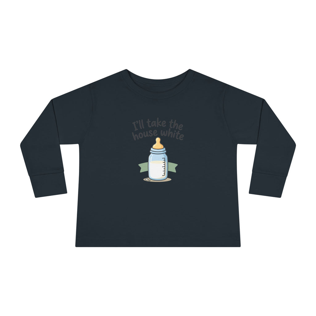 Toddler Long Sleeve Tee — I'll Take the House White
