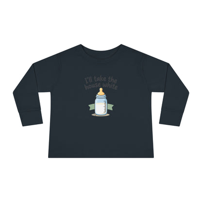 Toddler Long Sleeve Tee — I'll Take the House White
