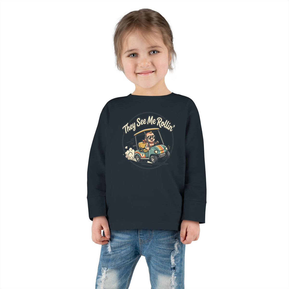 Toddler Long Sleeve Tee — They See Me Rollin