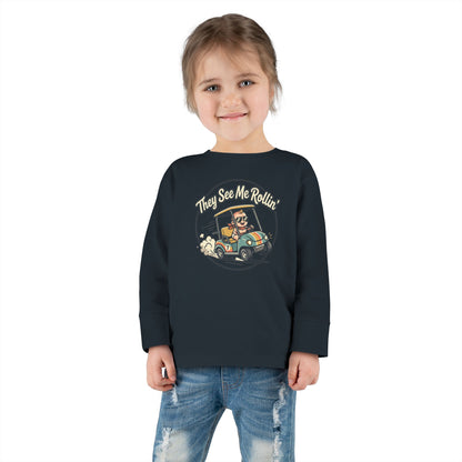Toddler Long Sleeve Tee — They See Me Rollin