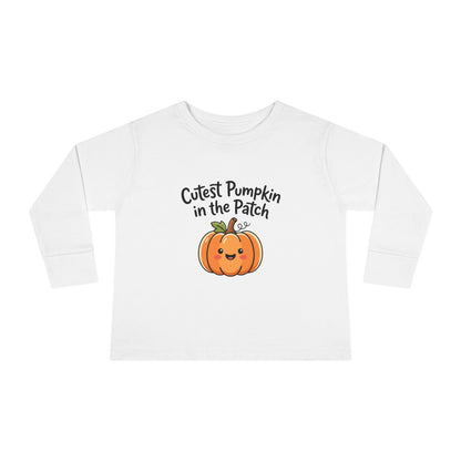 Toddler Long Sleeve Tee — Cutest Pumpkin in the Patch