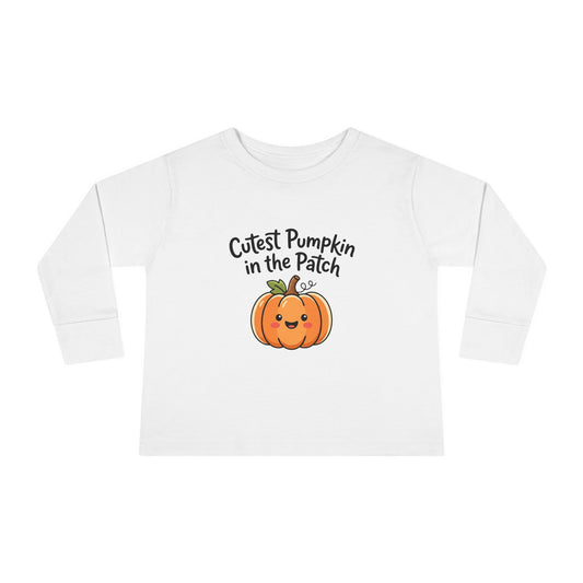 Toddler Long Sleeve Tee — Cutest Pumpkin in the Patch