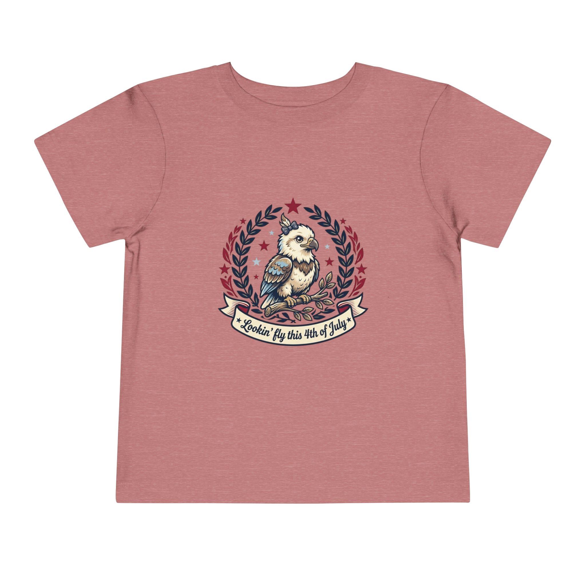 Toddler Tee — Patriotic Baby Eagle Graphic "Lookin' Fly this 4th of July"