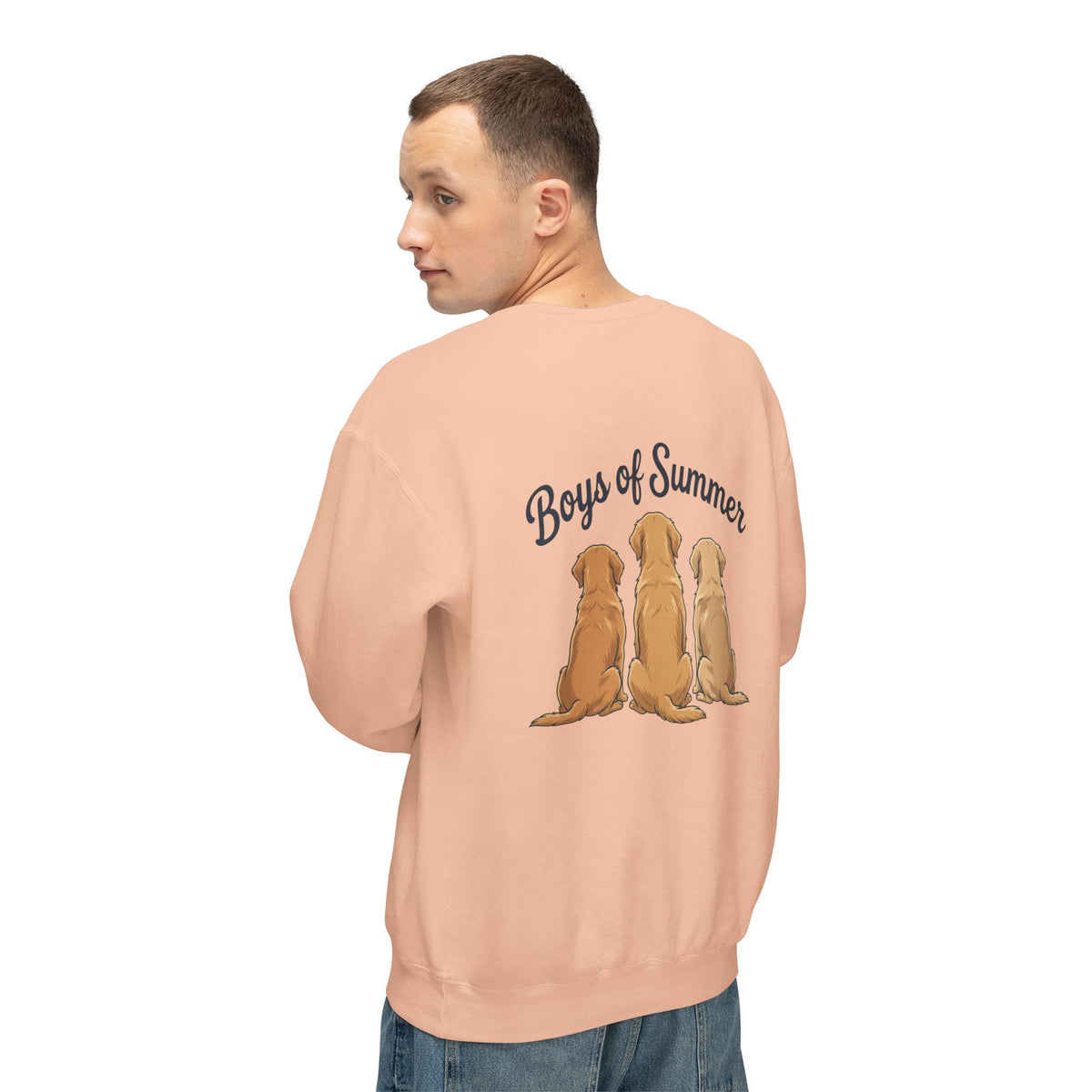 Comfort Colors Crewneck Sweatshirt - Boys of Summer Golden Retrievers