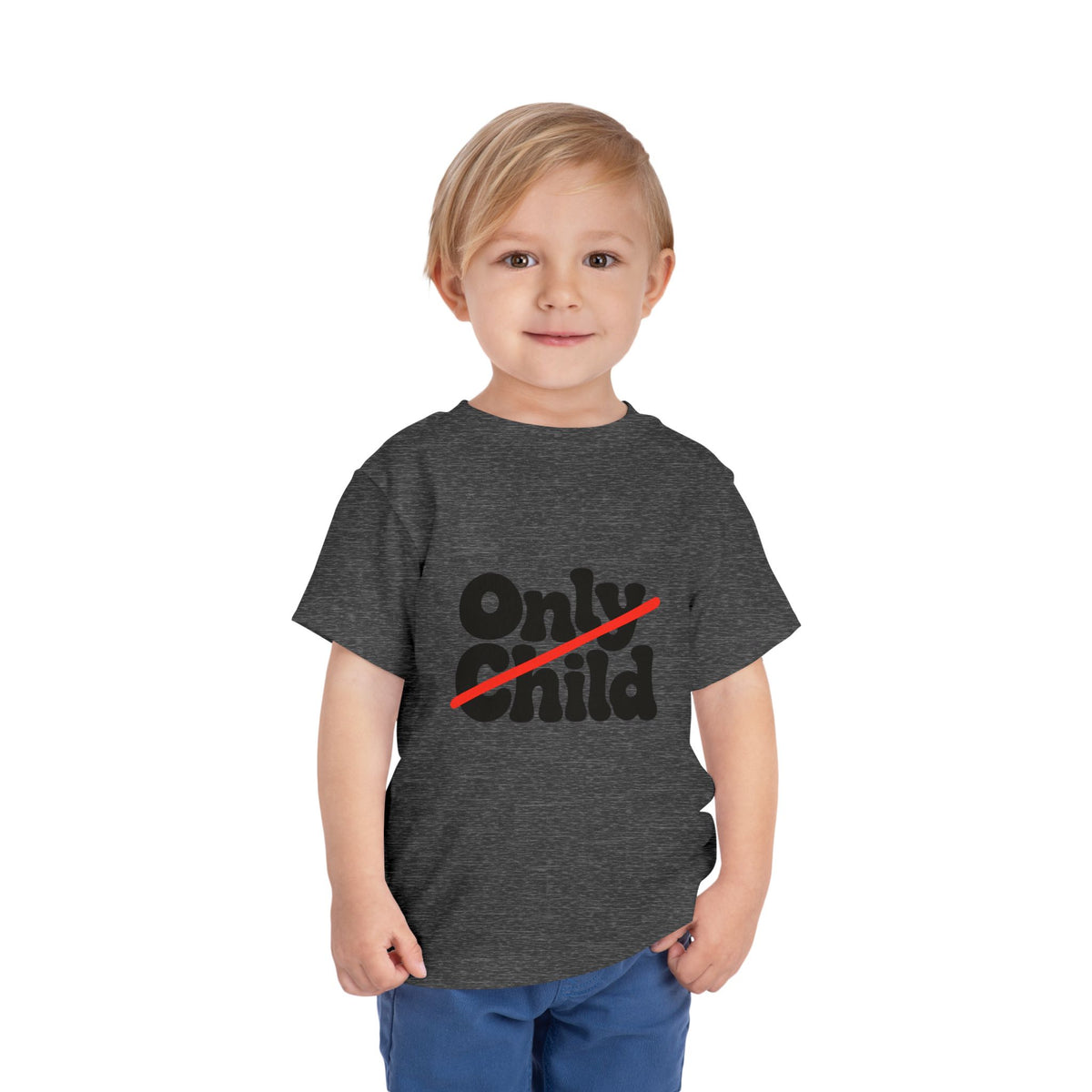 Toddler Short Sleeve Tee - Only Child Crossed Out