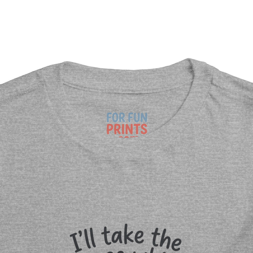 Toddler Tee - "I'll Take the House White" Bottle Design (Cute Baby Shower Gift)