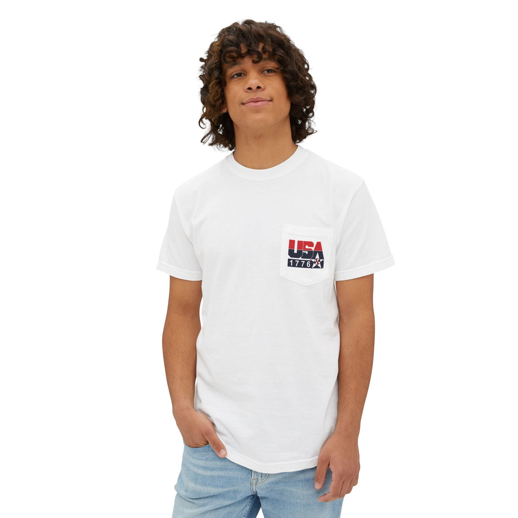 Comfort Colors SS T-Shirt *Pocket* - Retro USA Dream Team