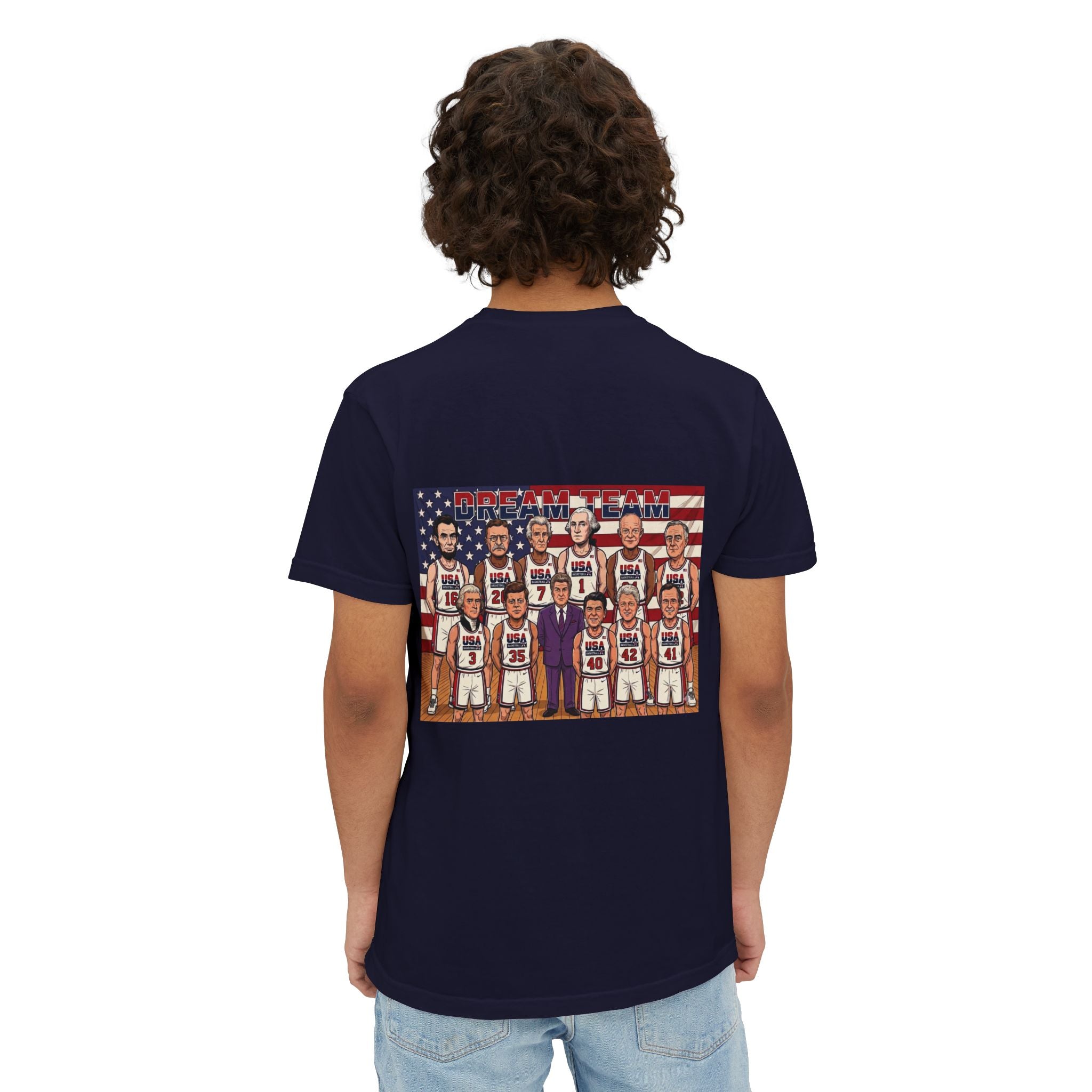 Comfort Colors SS T-Shirt *Pocket* - Retro USA Dream Team