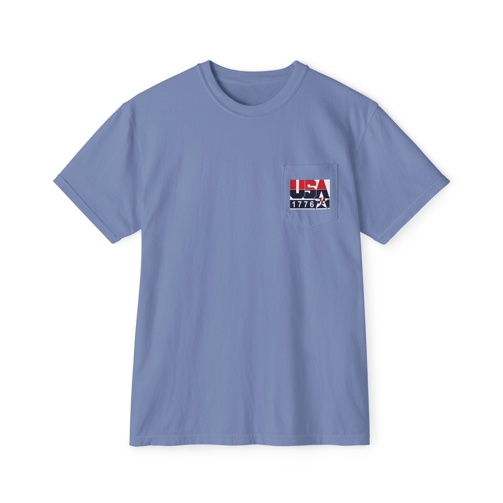 USA Dream Team Portrait Pocket T-Shirt — Retro Olympic Team Graphic