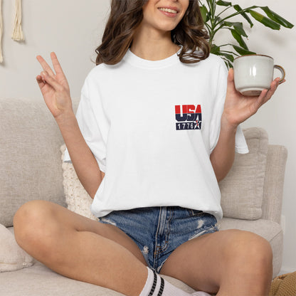 Comfort Colors SS T-Shirt *No Pocket* - Retro USA Dream Team