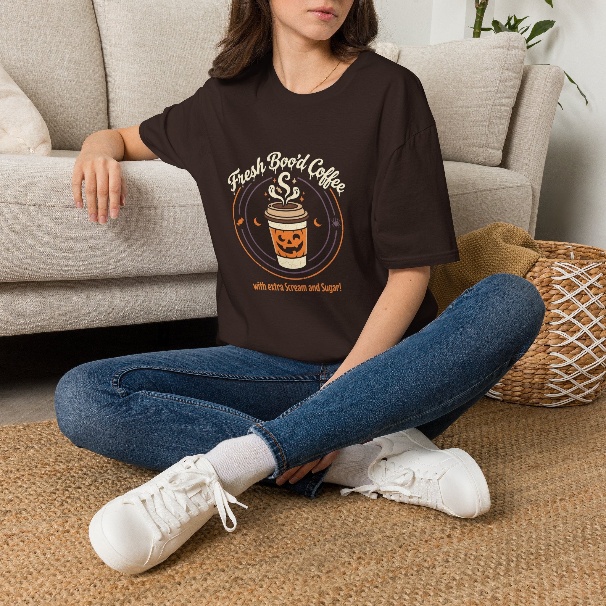 Unisex SS T-Shirt - Halloween Fresh Boo'd Coffee