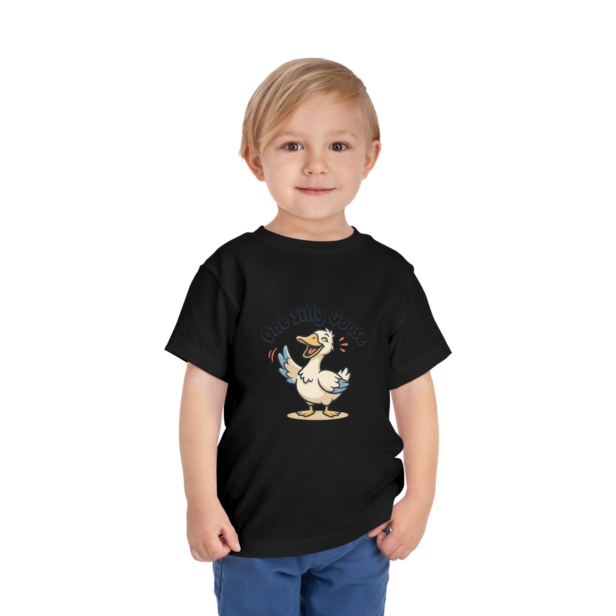 One Silly Goose Toddler Tee — Cute Cartoon Baby Goose Shirt