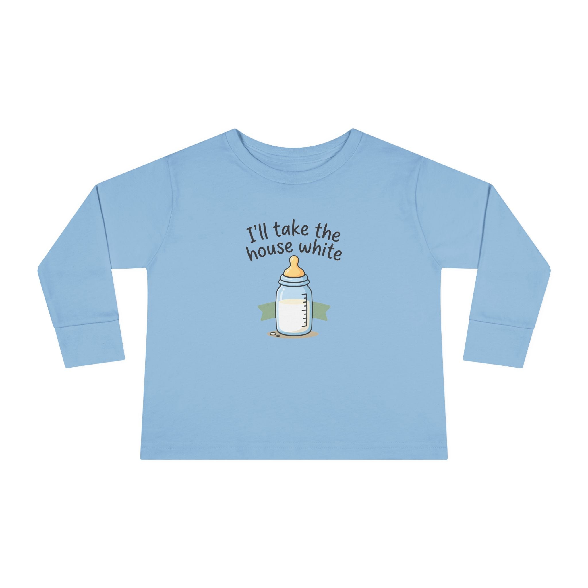 Toddler Long Sleeve Tee — I'll Take the House White