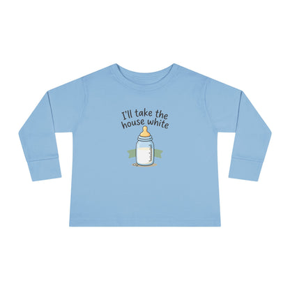 Toddler Long Sleeve Tee — I'll Take the House White
