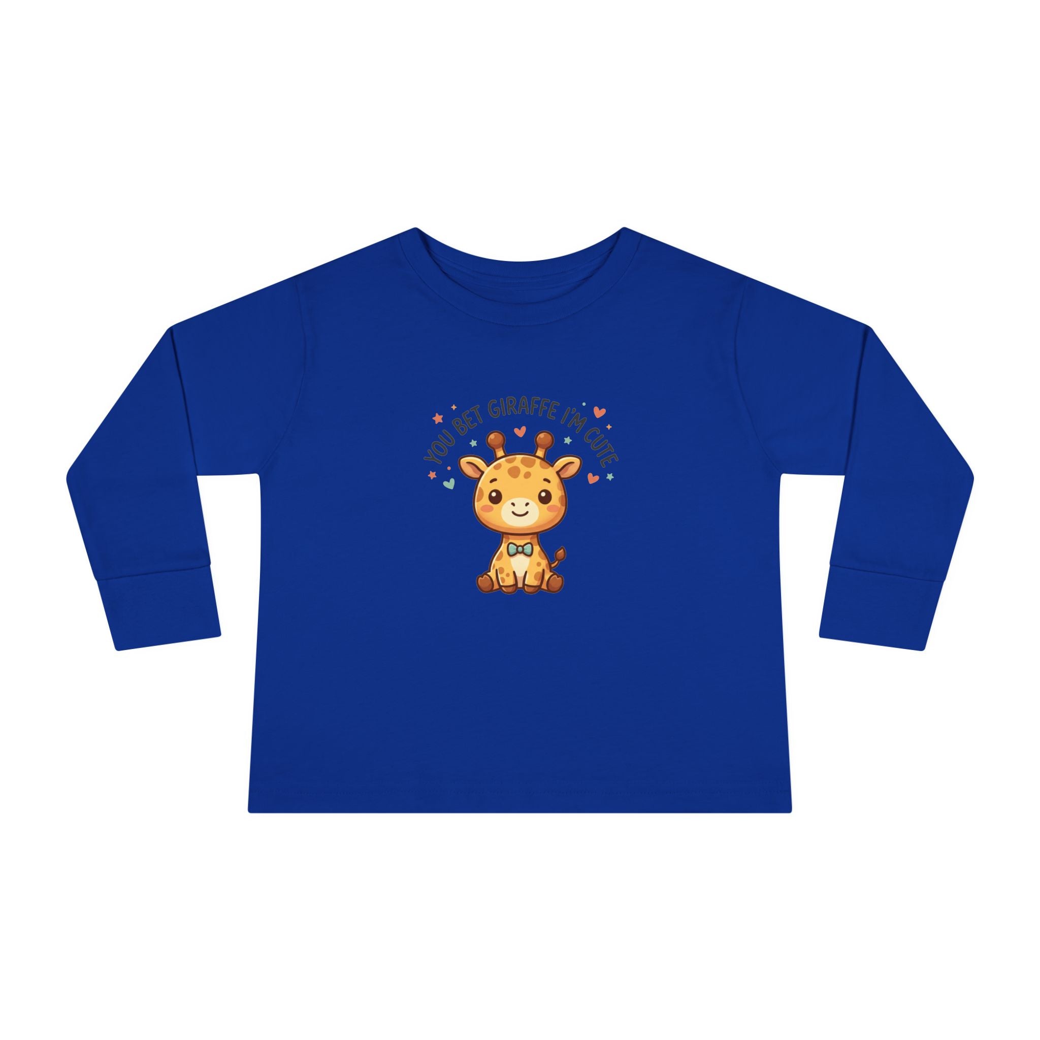 Toddler Long Sleeve Tee — You Bet Giraffe I'm Cute