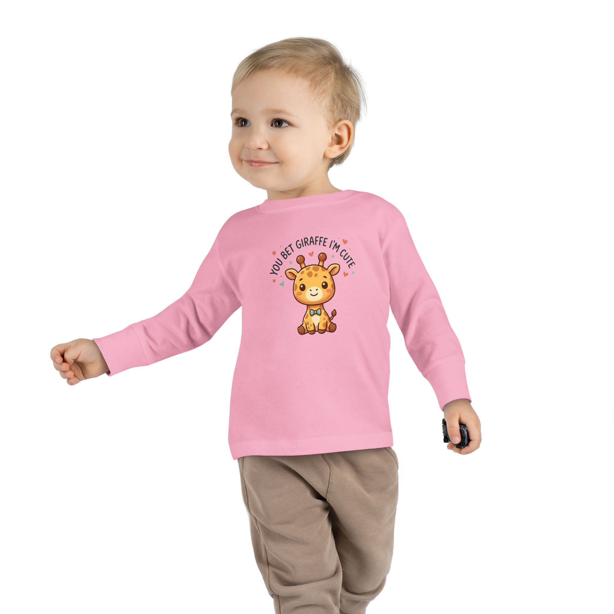 Toddler Long Sleeve Tee — You Bet Giraffe I'm Cute