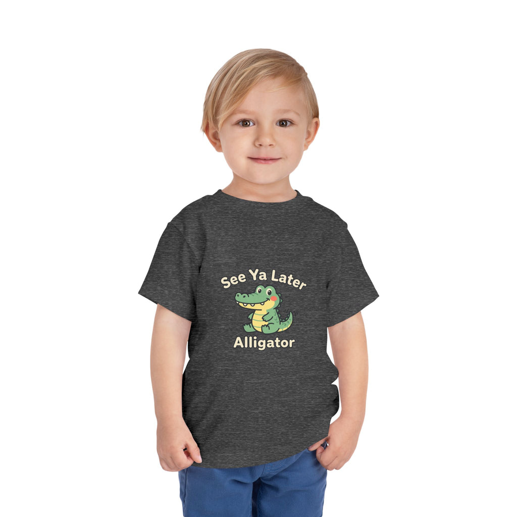 Toddler Tee — "See Ya Later Alligator" Cute Cartoon Alligator Kids Shirt