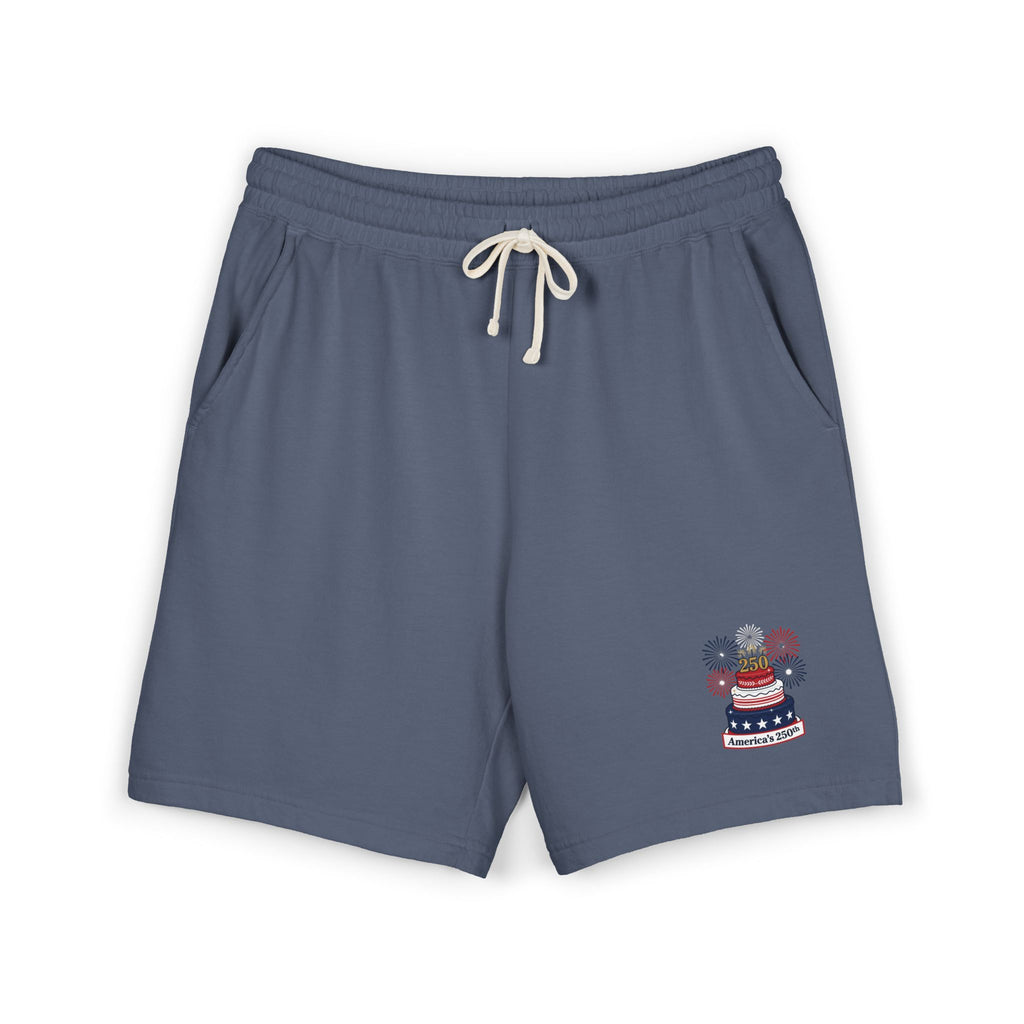 Patriotic Cake & Fireworks Fleece Sweat Shorts