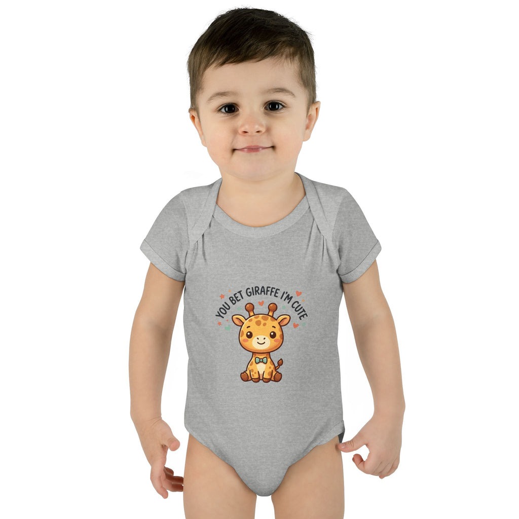 Cute Giraffe Baby Bodysuit – “You Bet Giraffe I’m Cute” Infant Onesie