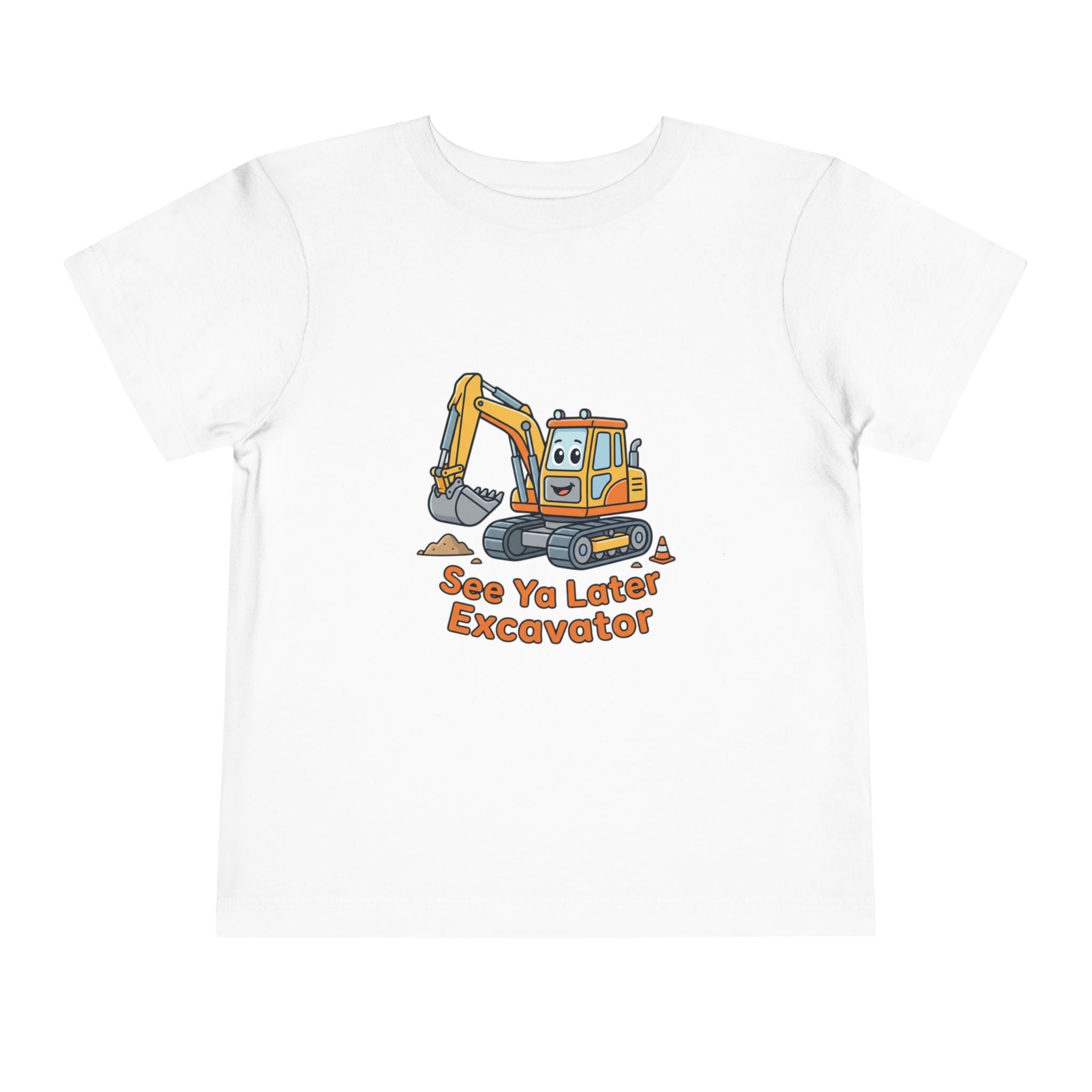 Toddler Tee — "See Ya Later Excavator" Cute Cartoon Excavator Kids Shirt