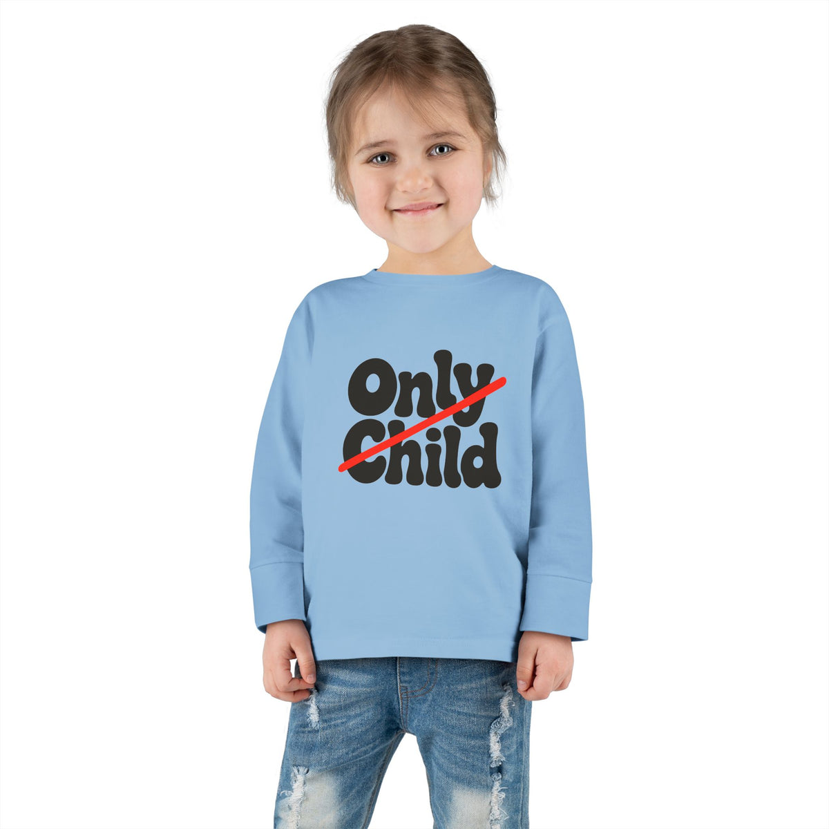 Toddler Long Sleeve Tee - Only Child Crossed Out