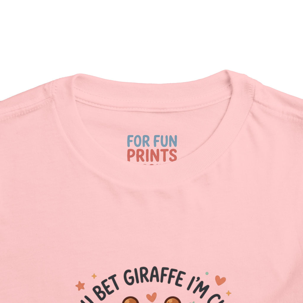 Cute Giraffe Toddler Tee – "You Bet Giraffe I'm Cute" Kids T-Shirt