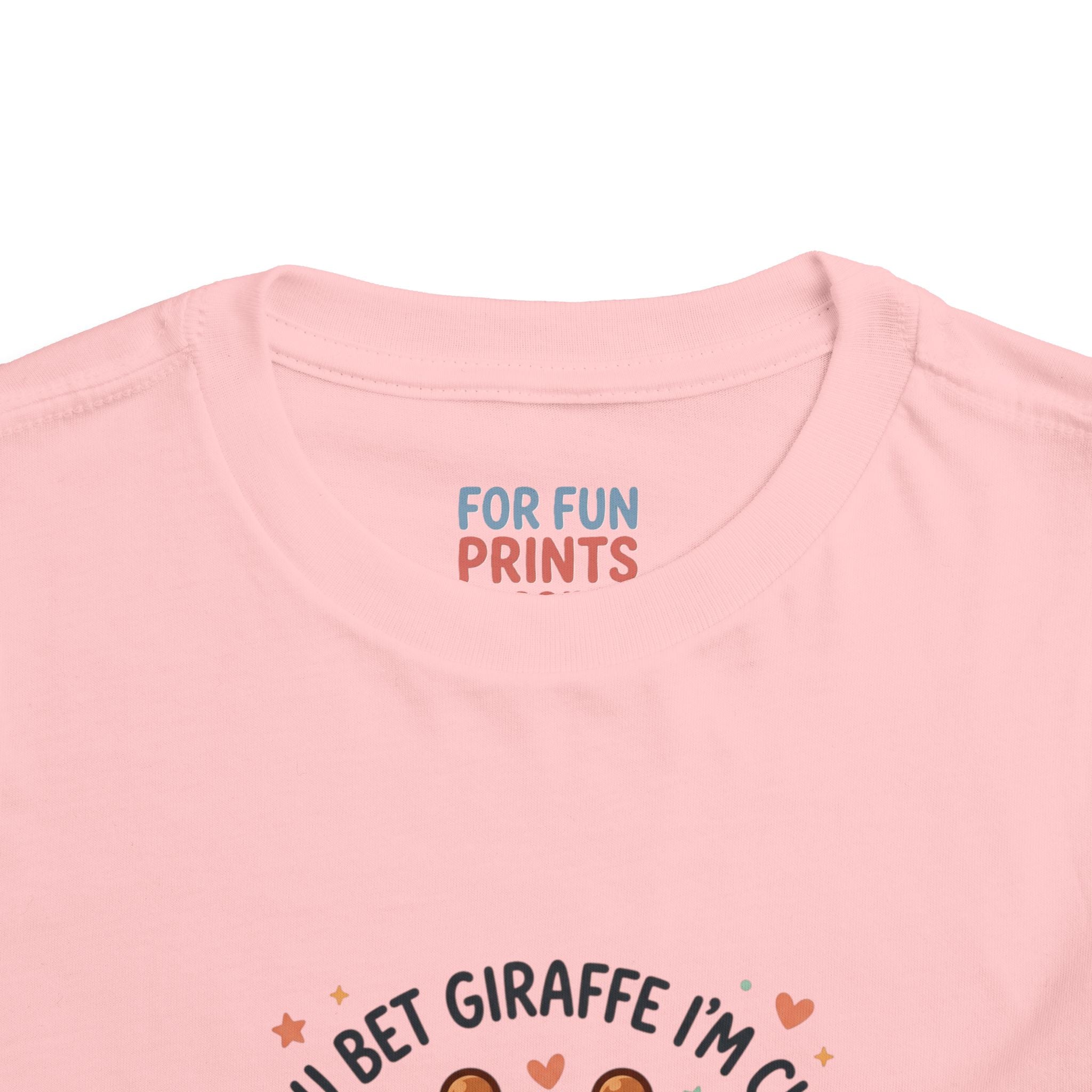 Cute Giraffe Toddler Tee – "You Bet Giraffe I'm Cute" Kids T-Shirt