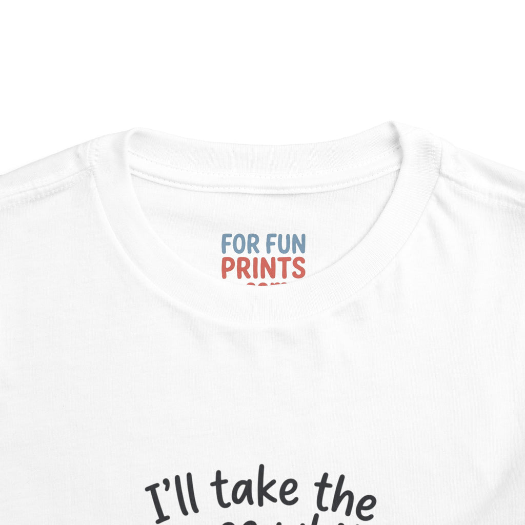 Toddler Tee - "I'll Take the House White" Bottle Design (Cute Baby Shower Gift)