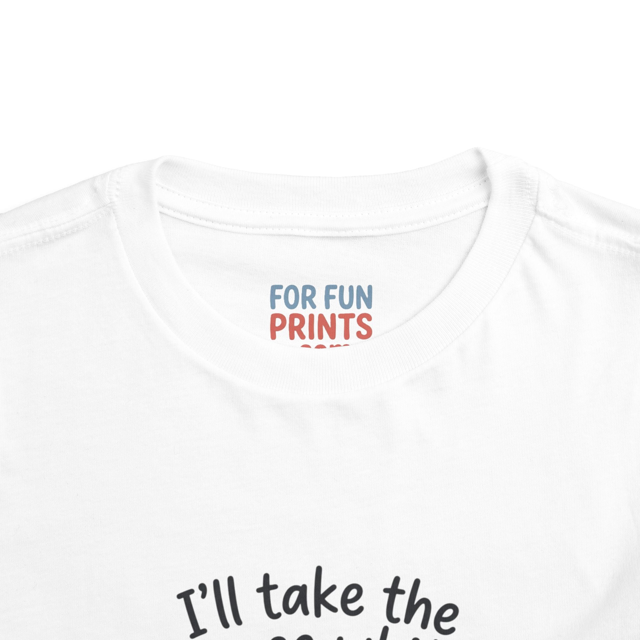 Toddler Tee - "I'll Take the House White" Bottle Design (Cute Baby Shower Gift)