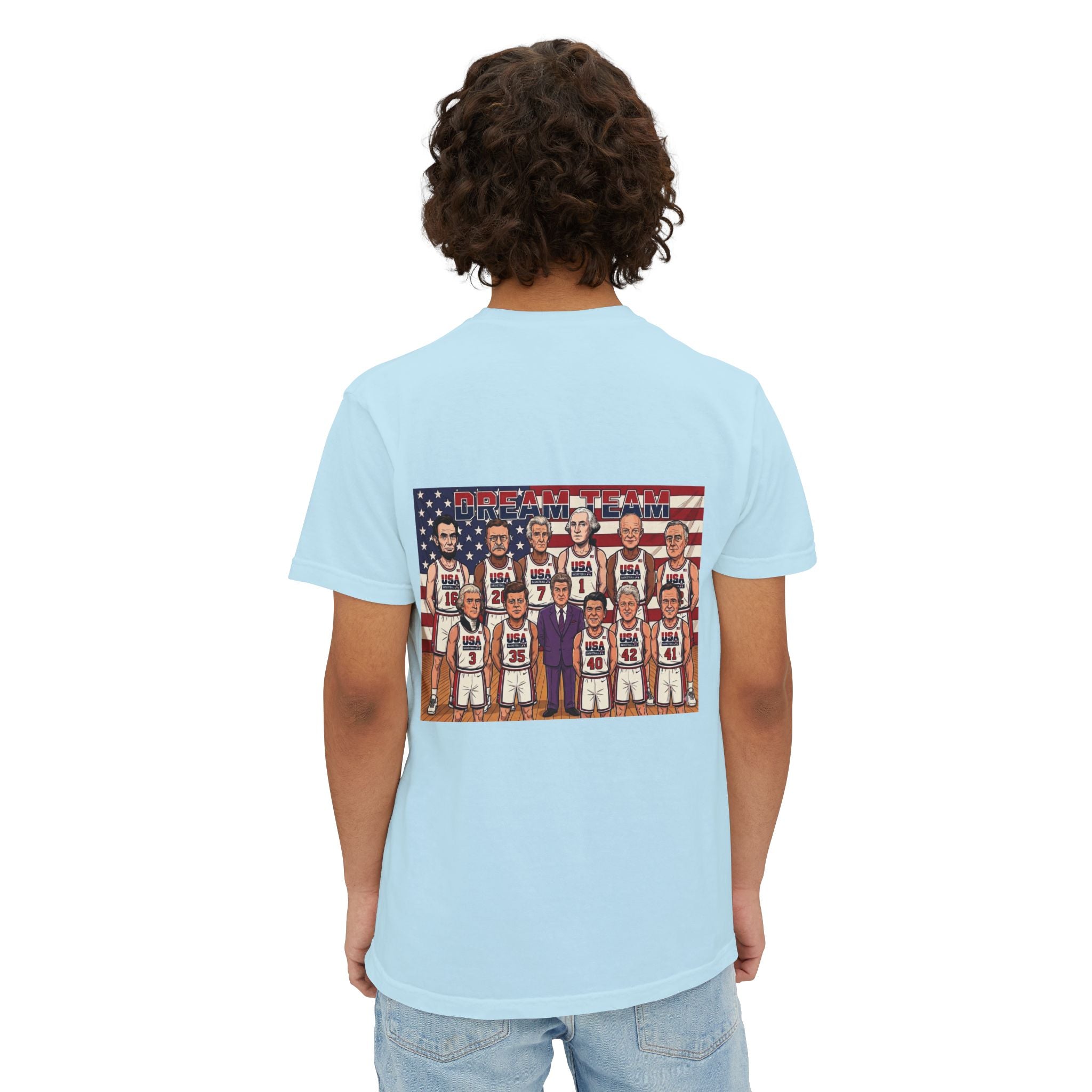 Comfort Colors SS T-Shirt *Pocket* - Retro USA Dream Team