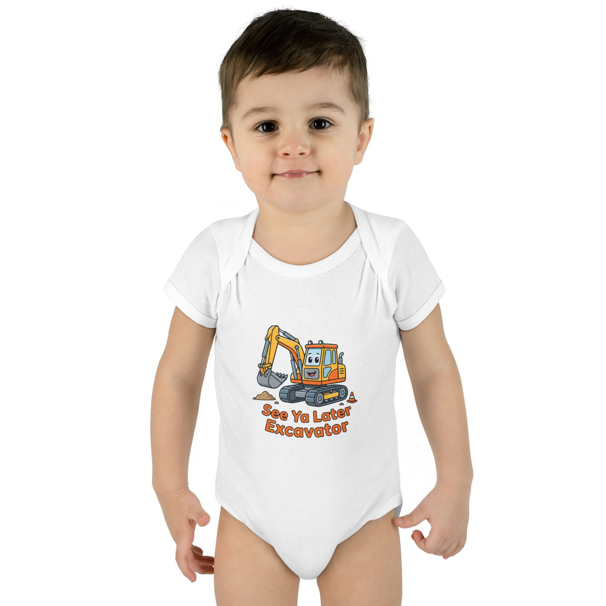 Infant Onesie - See Ya Later Excavator