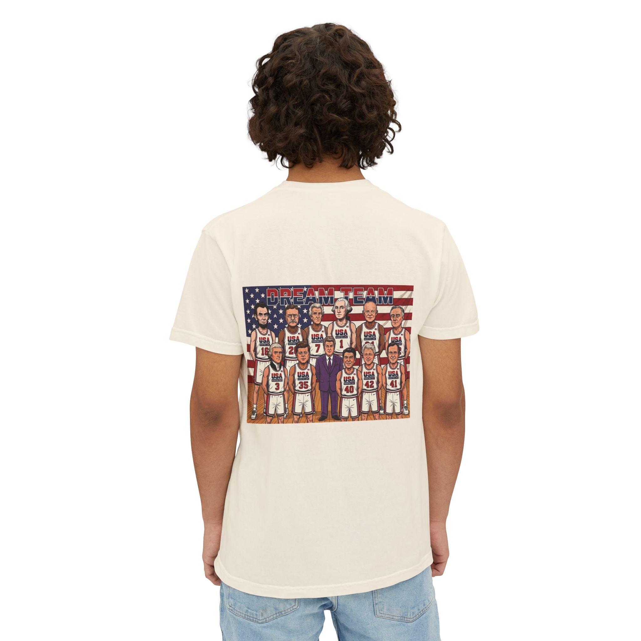 Comfort Colors SS T-Shirt *Pocket* - Retro USA Dream Team