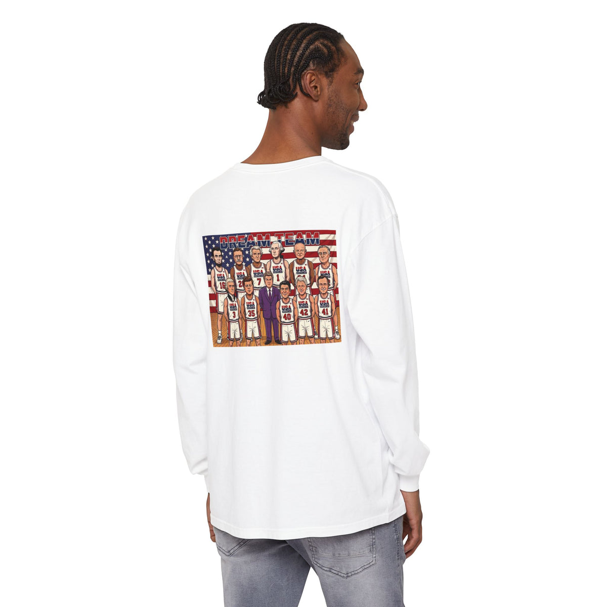 Comfort Colors LS T-Shirt *No Pocket* - Retro USA Dream Team