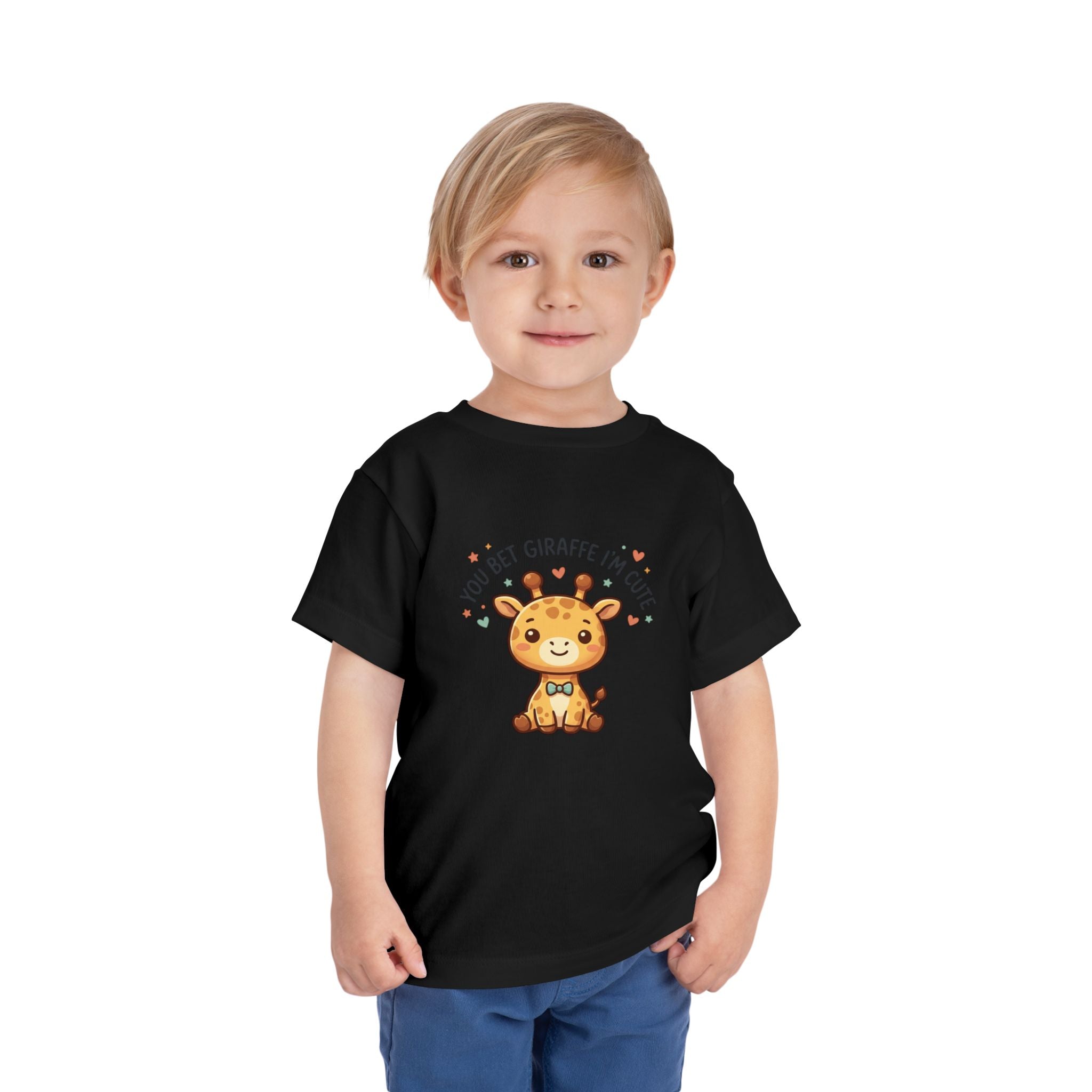 Cute Giraffe Toddler Tee – "You Bet Giraffe I'm Cute" Kids T-Shirt