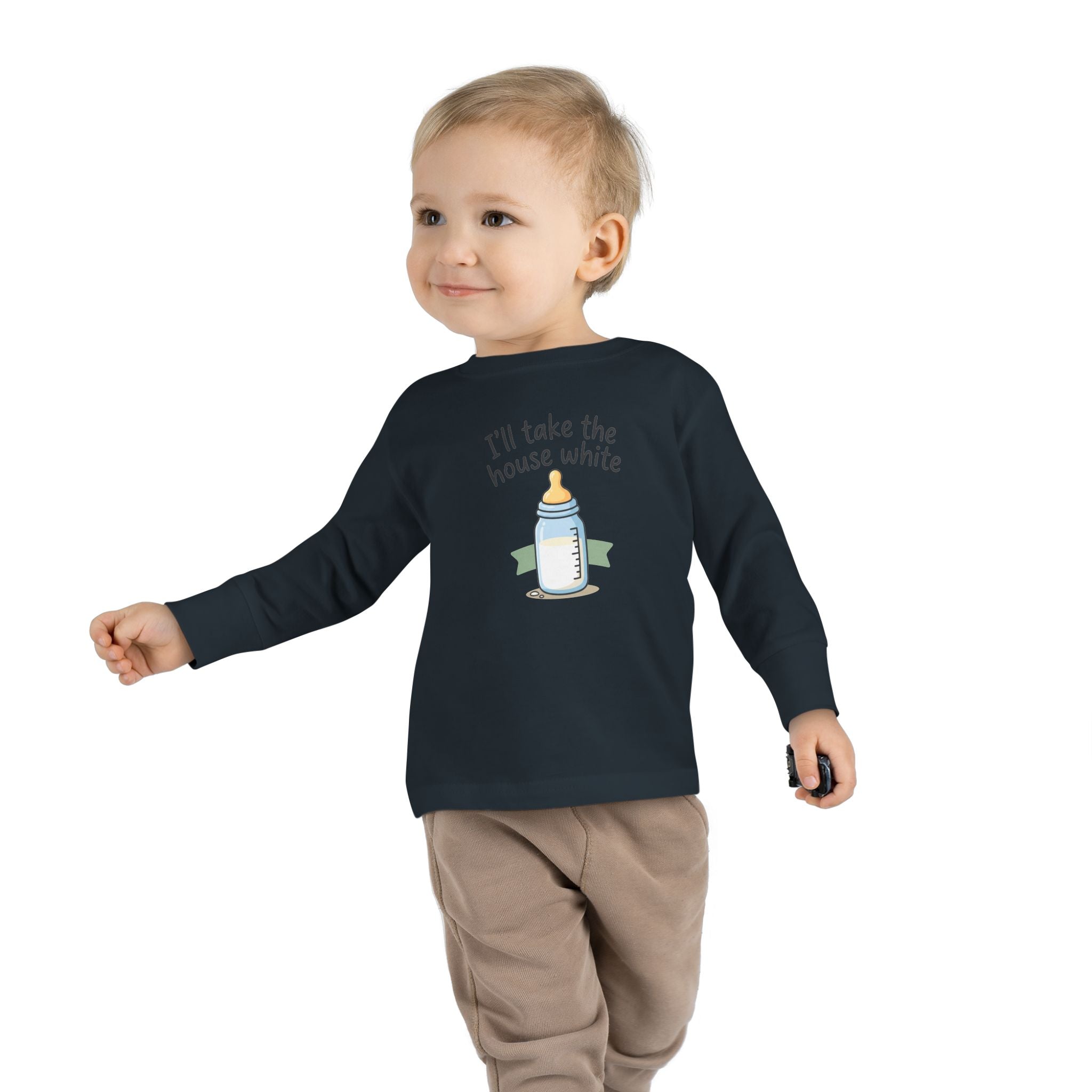 Toddler Long Sleeve Tee — I'll Take the House White