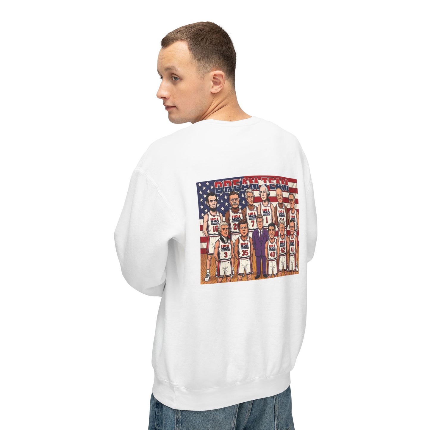 Comfort Colors Unisex Crewneck Sweatshirt - Retro USA Dream Team