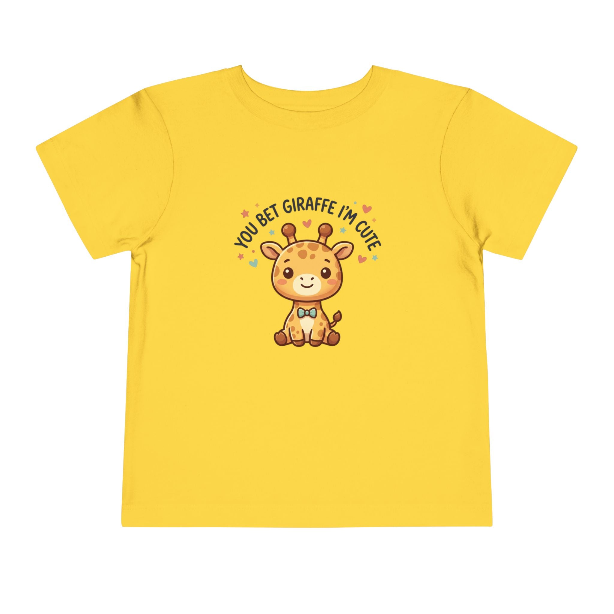 Cute Giraffe Toddler Tee – "You Bet Giraffe I'm Cute" Kids T-Shirt