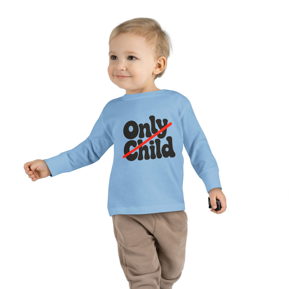 Toddler Long Sleeve Tee - Only Child Crossed Out