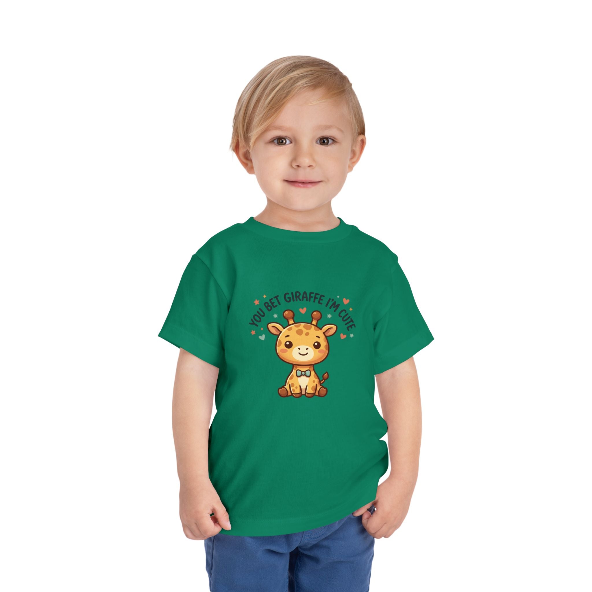 Cute Giraffe Toddler Tee – "You Bet Giraffe I'm Cute" Kids T-Shirt