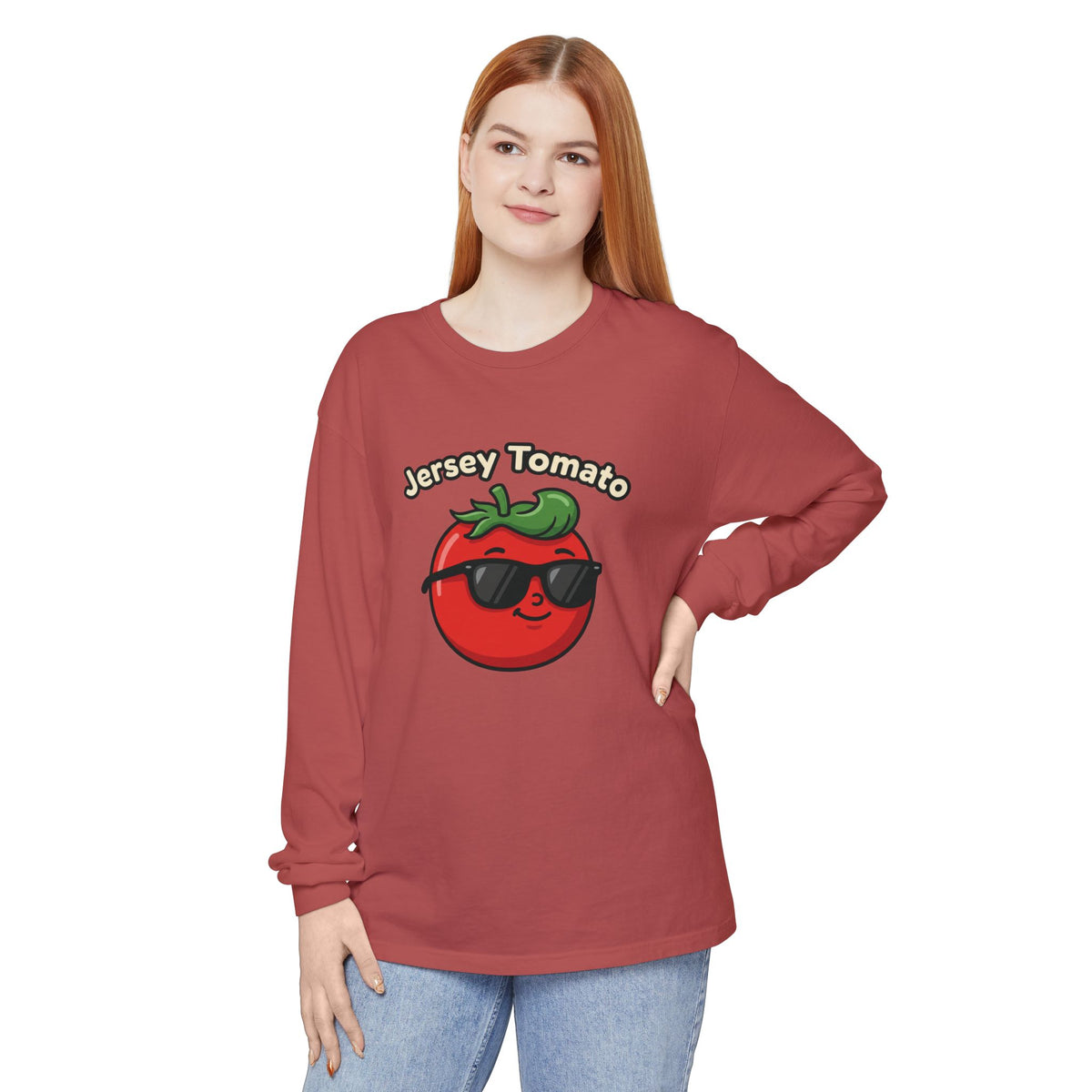 Comfort Colors LS T-Shirt *No Pocket* - Jersey Tomato