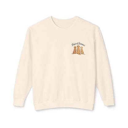Comfort Colors Crewneck Sweatshirt - Boys of Summer Golden Retrievers