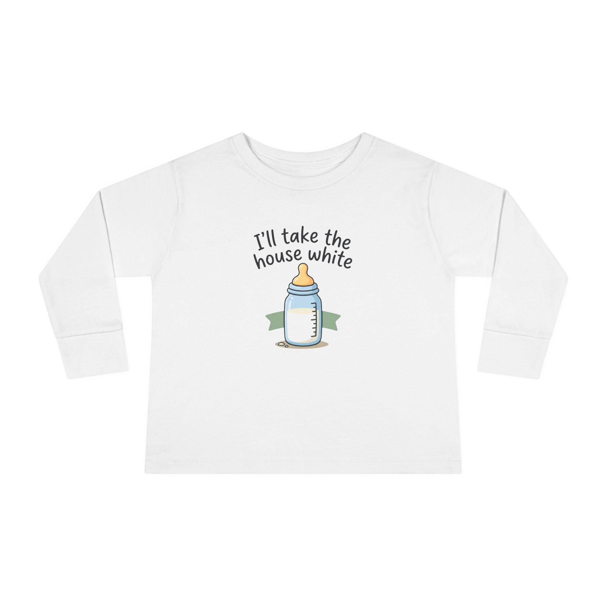 Toddler Long Sleeve Tee — I'll Take the House White
