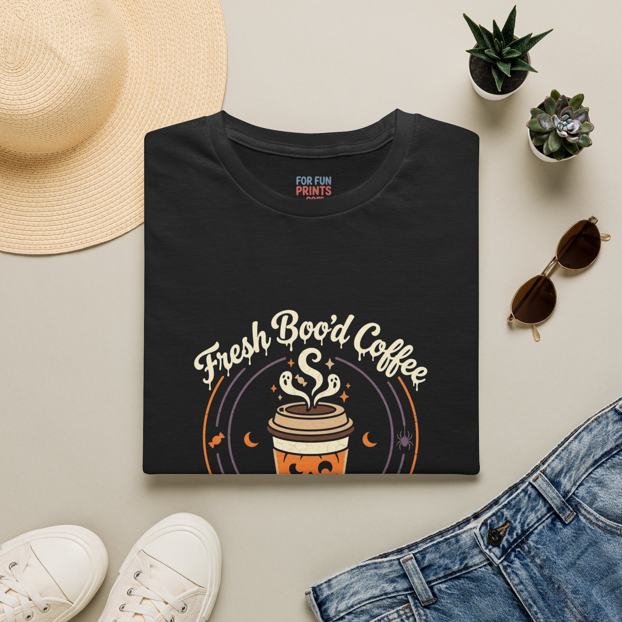 Unisex SS T-Shirt - Halloween Fresh Boo'd Coffee