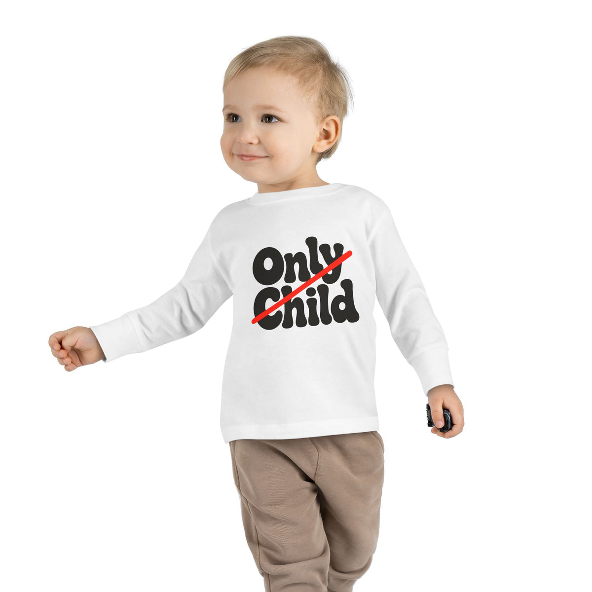 Toddler Long Sleeve Tee - Only Child Crossed Out