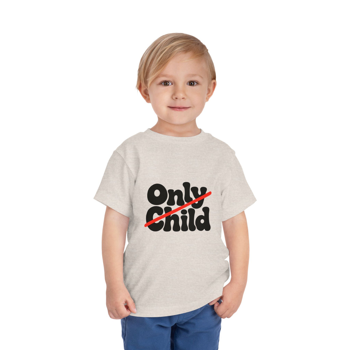 Toddler Short Sleeve Tee - Only Child Crossed Out
