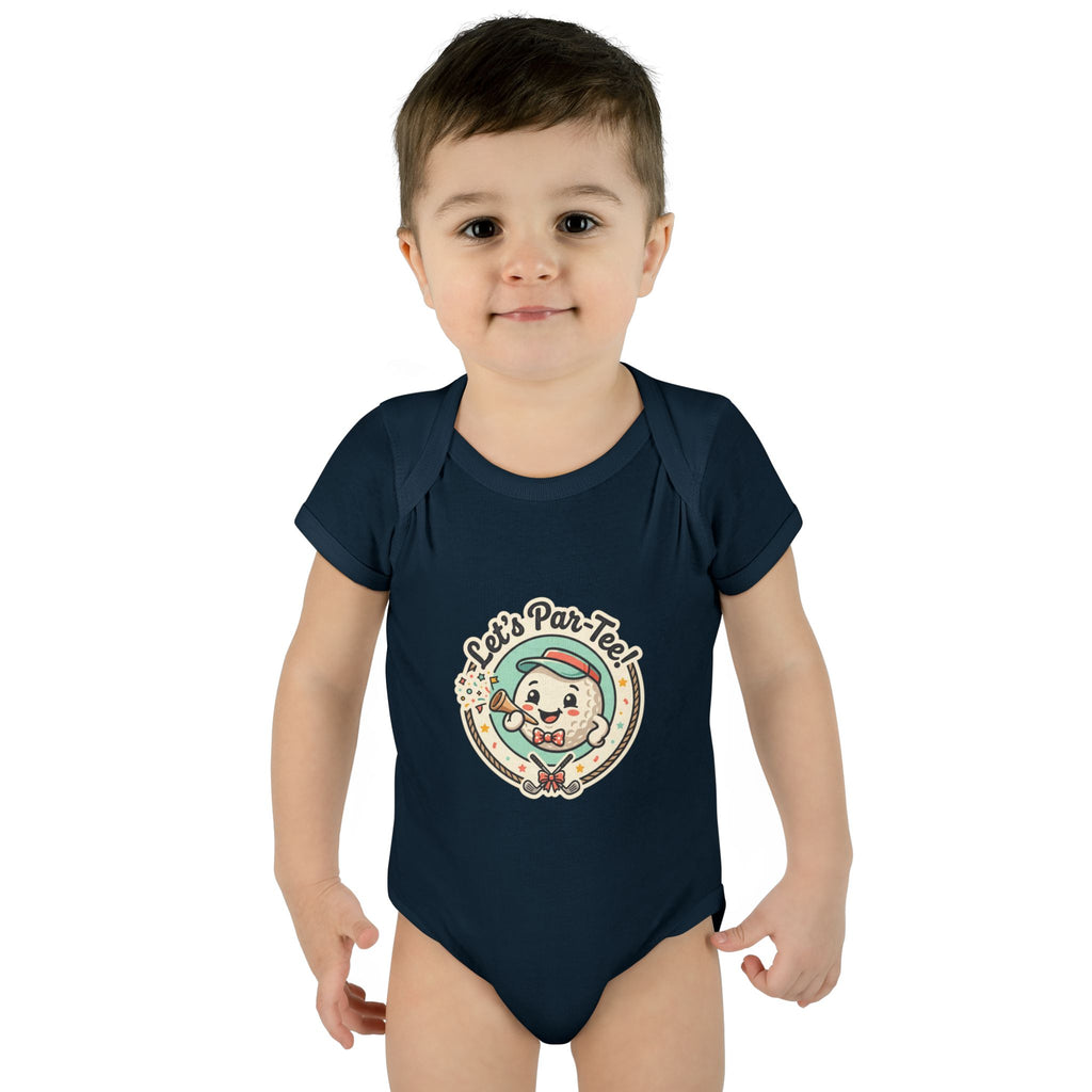 Let’s Par-Tee Baby Bodysuit – Cute Golf Theme Infant Onesie
