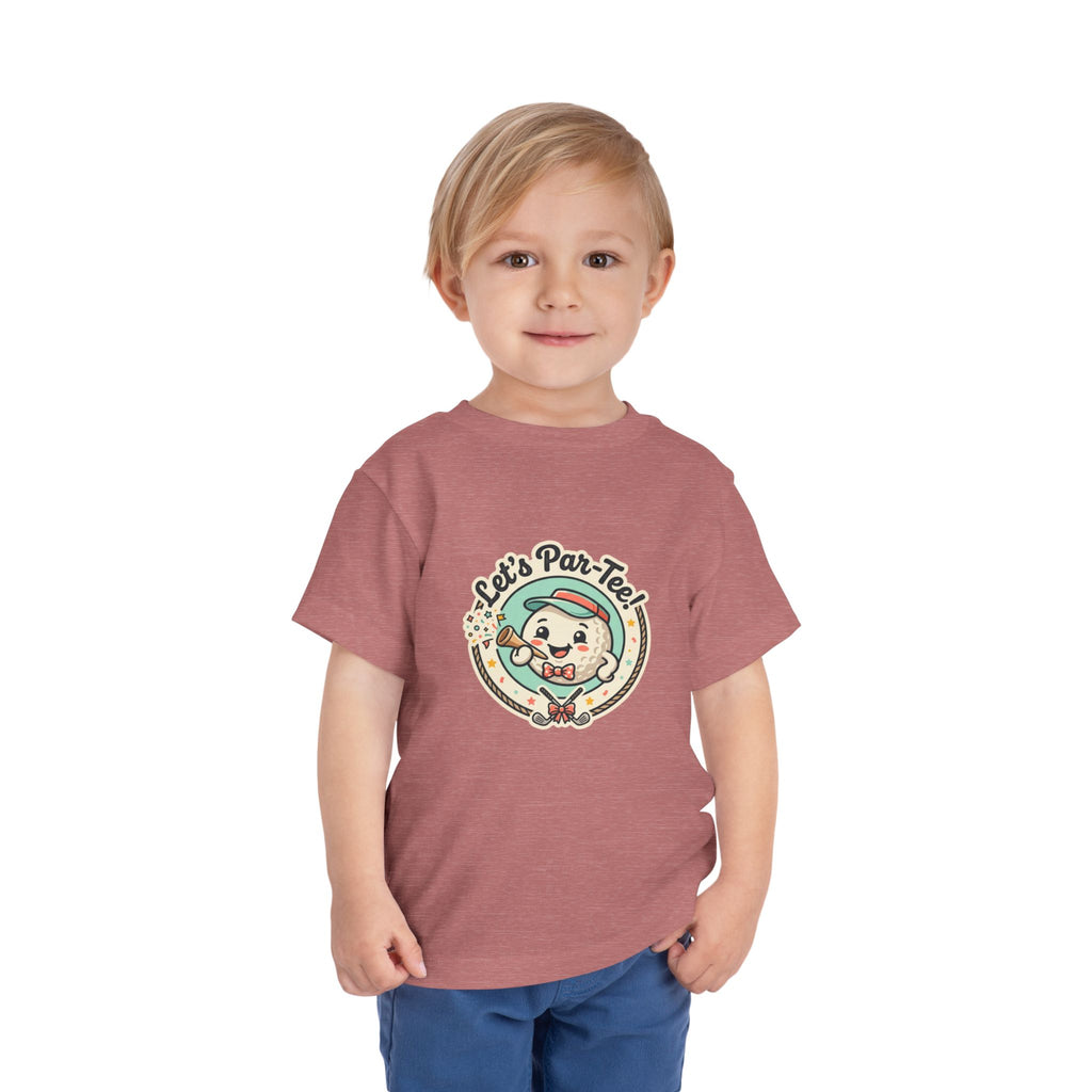 Toddler Tee — "Let's Par-Tea" Cute Retro Tea Party Design