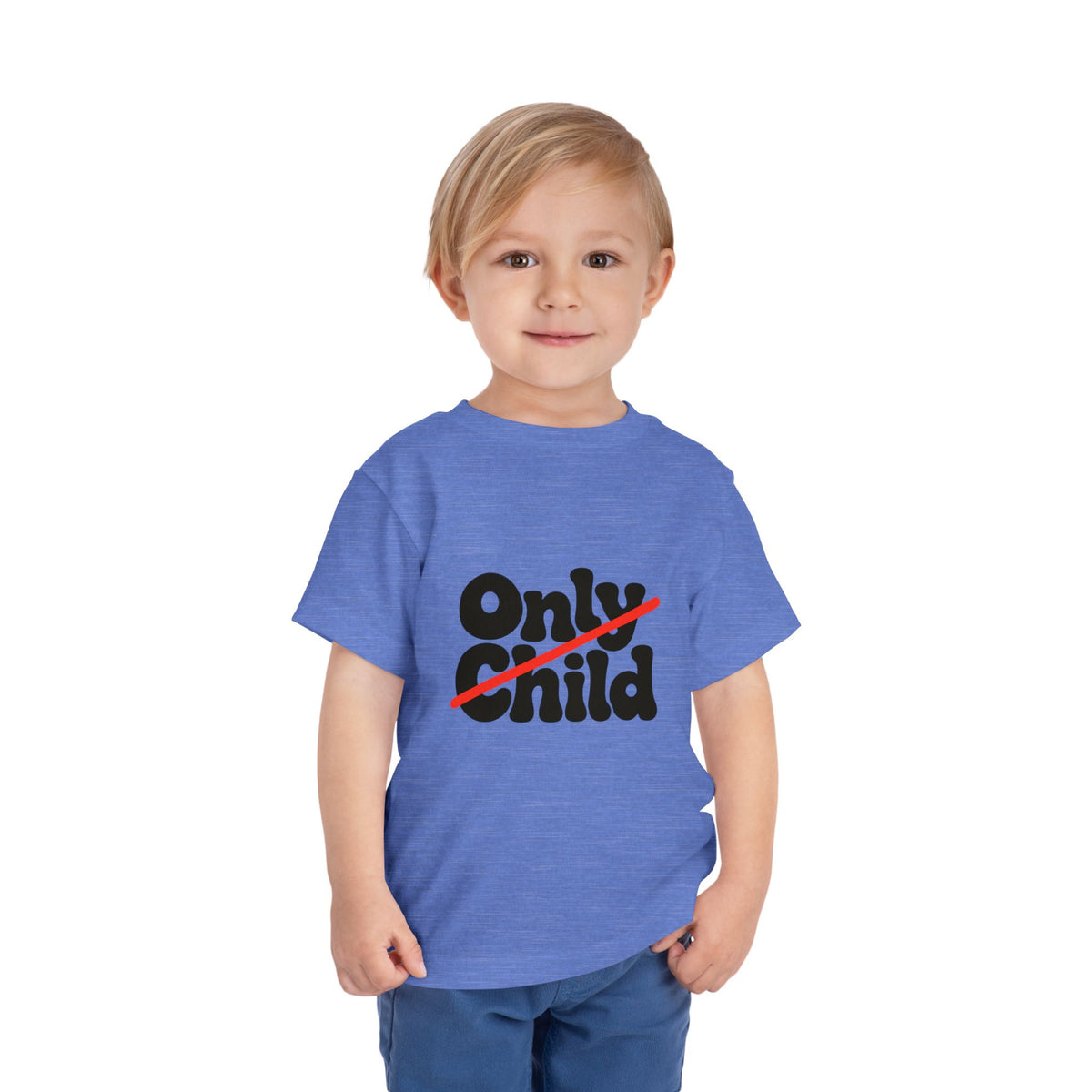 Toddler Short Sleeve Tee - Only Child Crossed Out