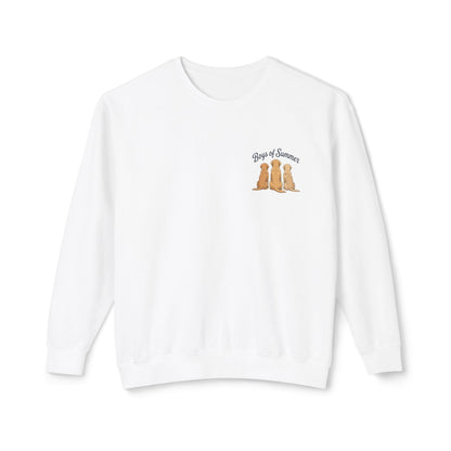 Comfort Colors Crewneck Sweatshirt - Boys of Summer Golden Retrievers